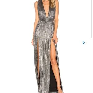 Silver Metallic Statement Gown